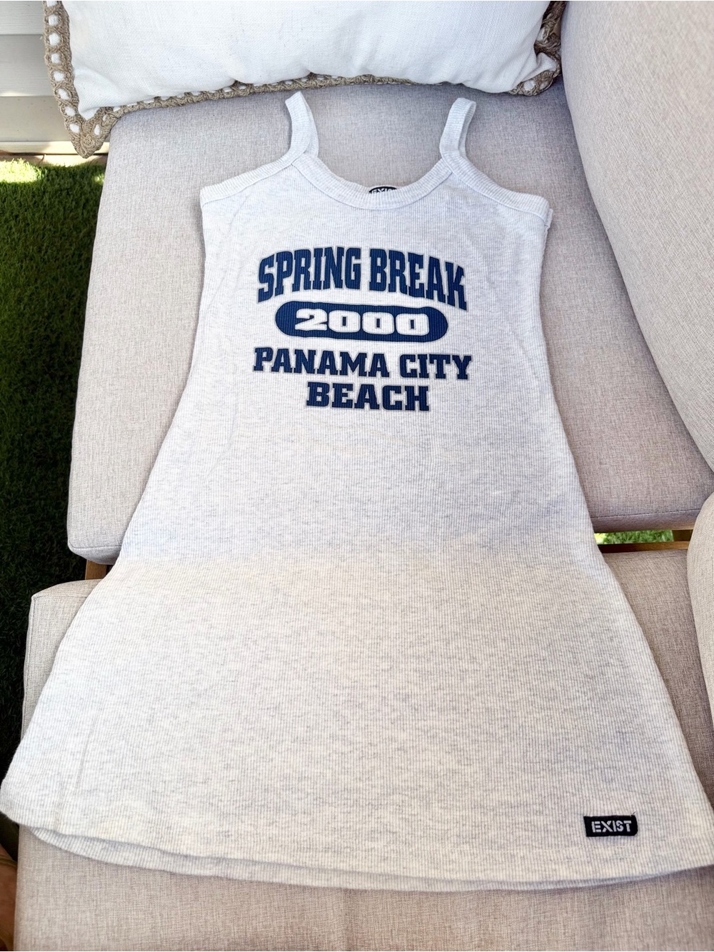 Spring Break 2000 Panama City Beach Ribbed Graphic Tank S/M